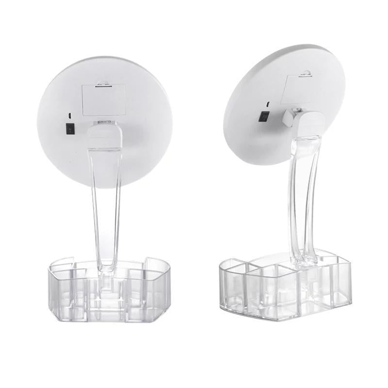 Дзеркало кругле XH-086 з LED підсвічуванням та органайзером (14825) - фото 2 Дзеркало кругле XH-086 з LED підсвічуванням та органайзером (14825) - фото 2