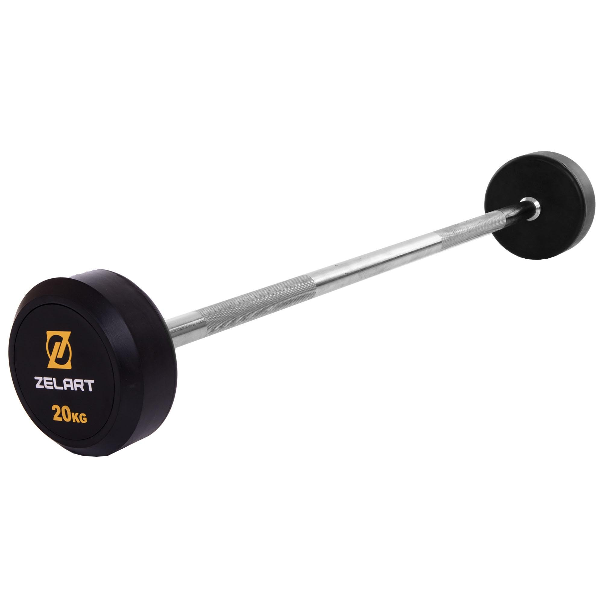 Штанга фіксована прогумована Zelart Rubber Coated Barbell TA-2685-20 95 см 20 кг (DR002522)