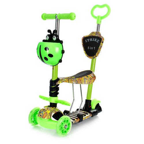 Самокат детский Profi JR 3-058-I-WP14 Maxi 5в1 Зеленый (JR 3-058-I-WP14 )
