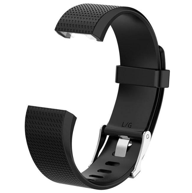 Силиконовый ремешок для фитнес браслета Fitbit Charge 2 Black (851340368) - фото 3