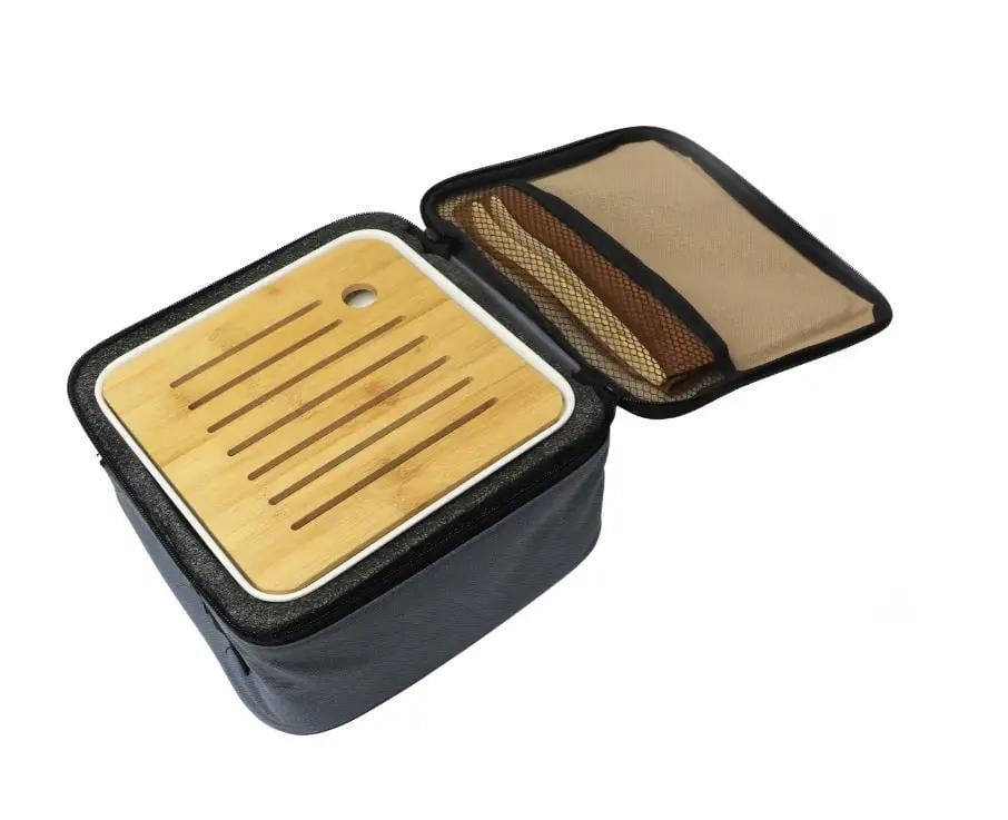 Набір чайний портативний для 4 персон порцеляновий 10 пр. Білий (650145) - фото 8 Набір чайний портативний для 4 персон порцеляновий 10 пр. Білий (650145) - фото 8