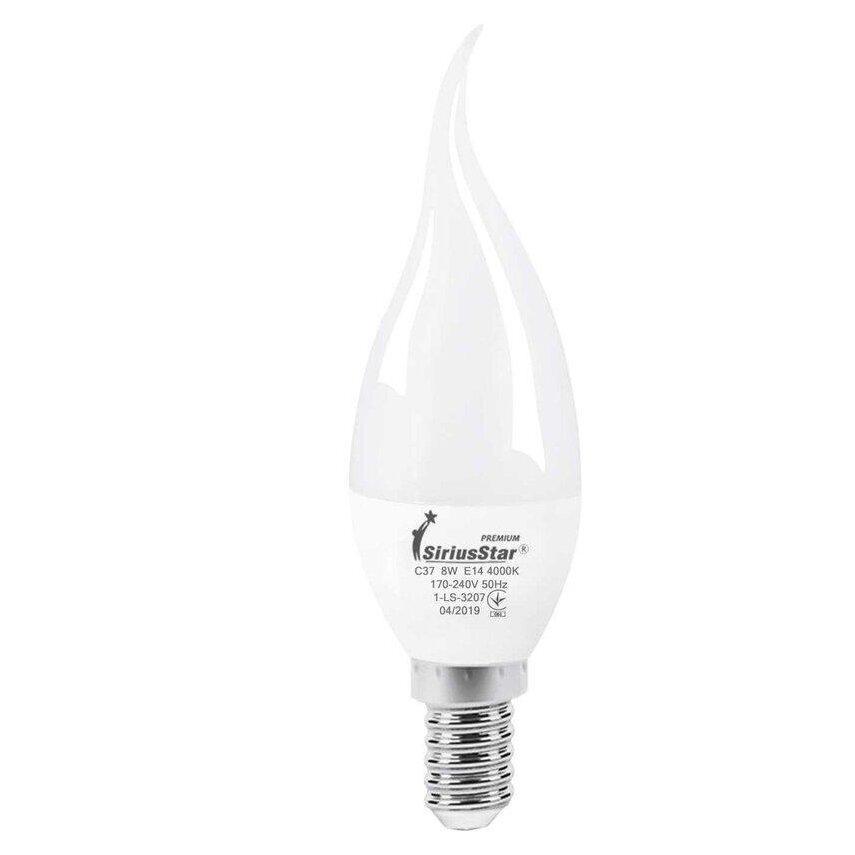 Светодиодная лампа SiriusStar 8W СА37 4000K E14 Белый (3207) Светодиодная лампа SiriusStar 8W СА37 4000K E14 Белый (3207)