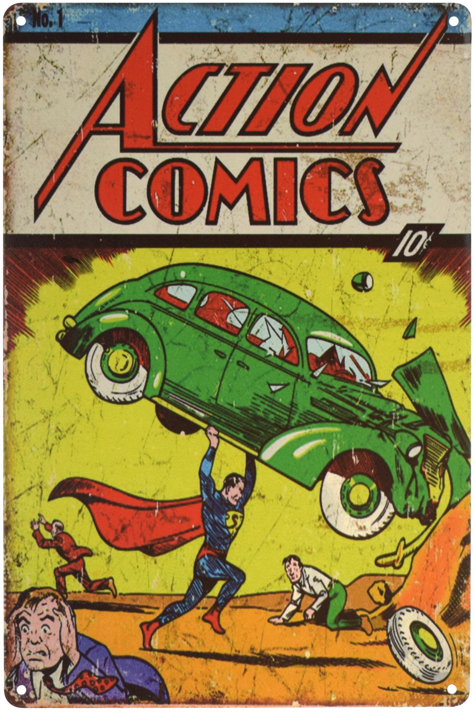 Табличка металева Action Comics Супермен 20x30 см Табличка металева Action Comics Супермен 20x30 см