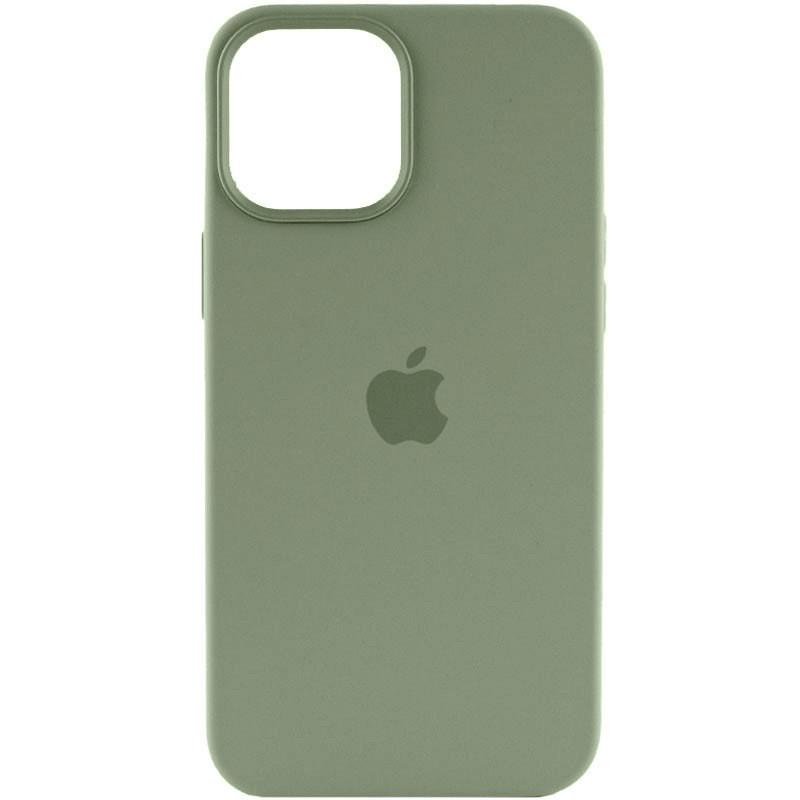 Протиударний Чохол Silicone case (AAA) full with Magsafe and Animation для Apple iPhone 15 Plus (6.7") Зелений / Cypress - фото 2