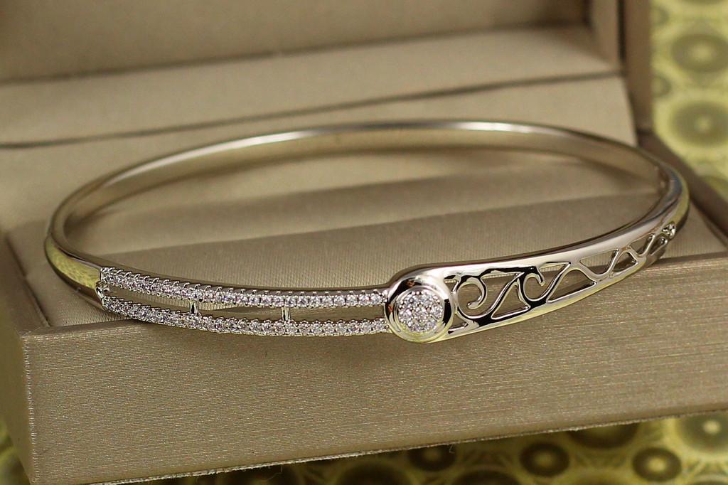 Браслет бэнгл Xuping Jewelry Возрождение 60 мм х 10 мм на руку 17-19 см Серебристый