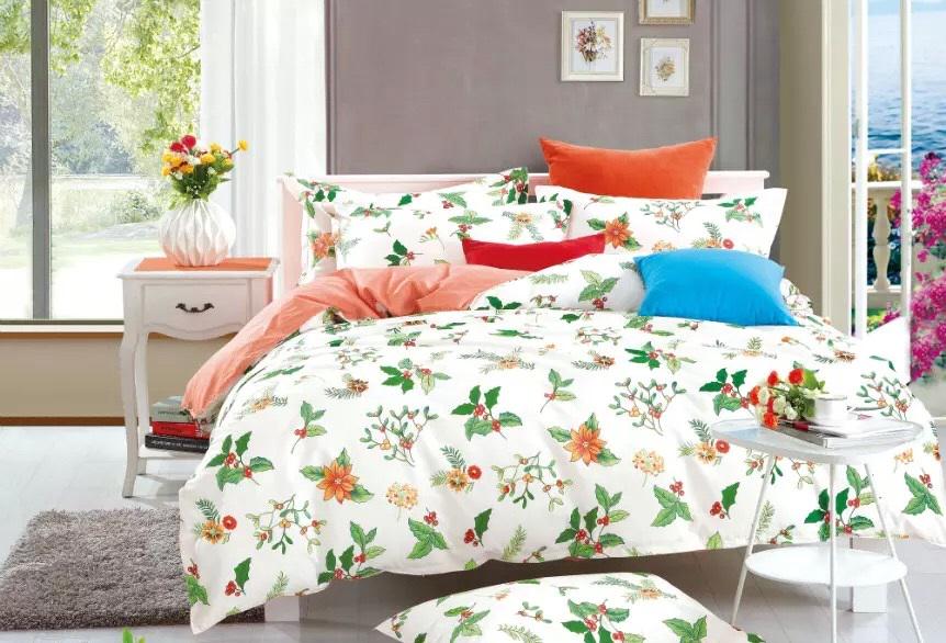 Комплект постельного белья Zastelli 0111 Сатин евро 200х220 Оранжевый