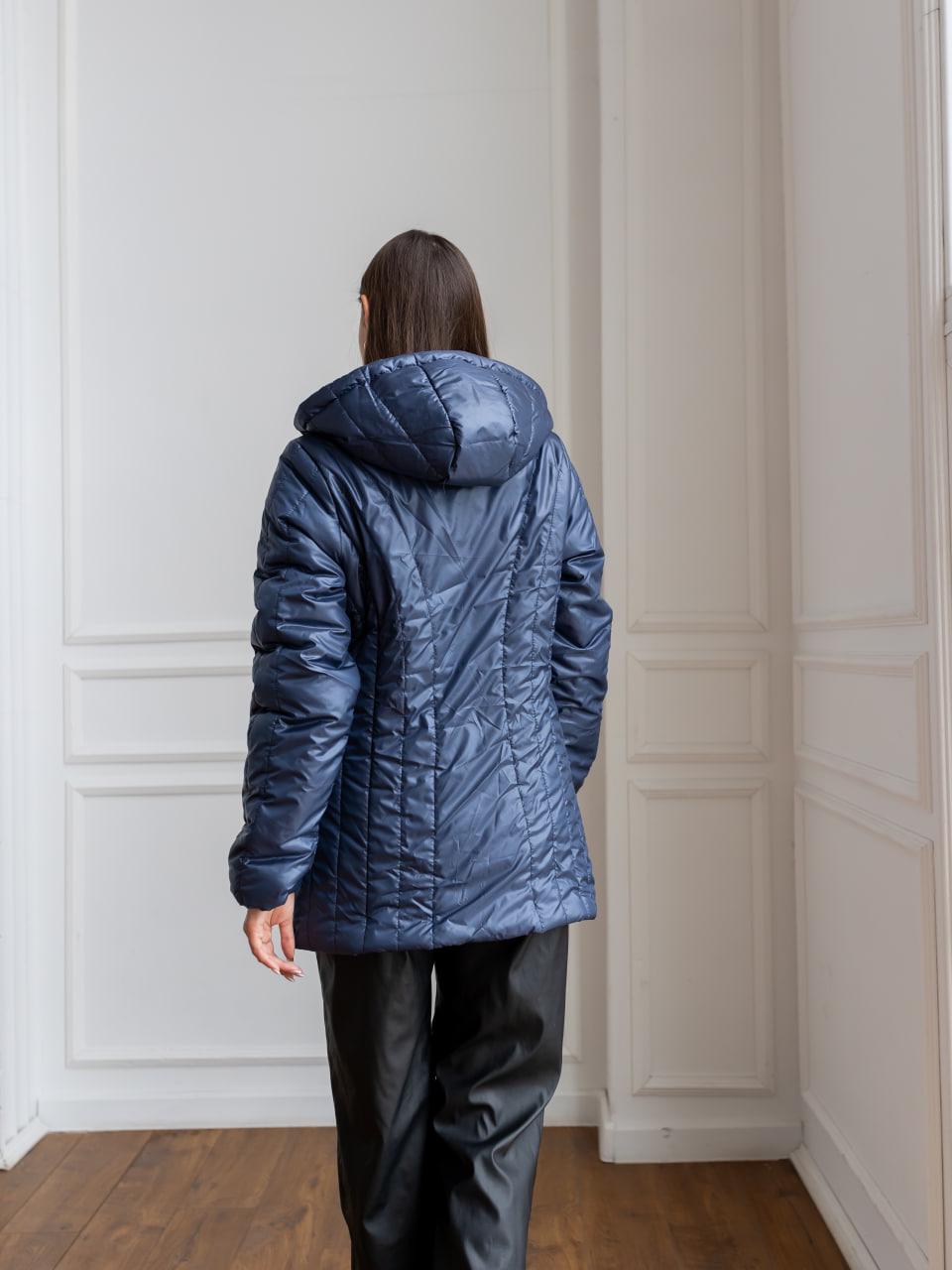 Куртка женская демисезонная San-A-Belle №8 р. 68 Синий (29438490) - фото 6 Куртка женская демисезонная San-A-Belle №8 р. 68 Синий (29438490) - фото 6