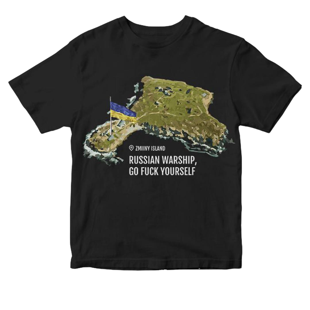 Футболка патриотическая Zerno "RUSSIAN WARSHIP, GO FUCK YOURSELF" XL Черный