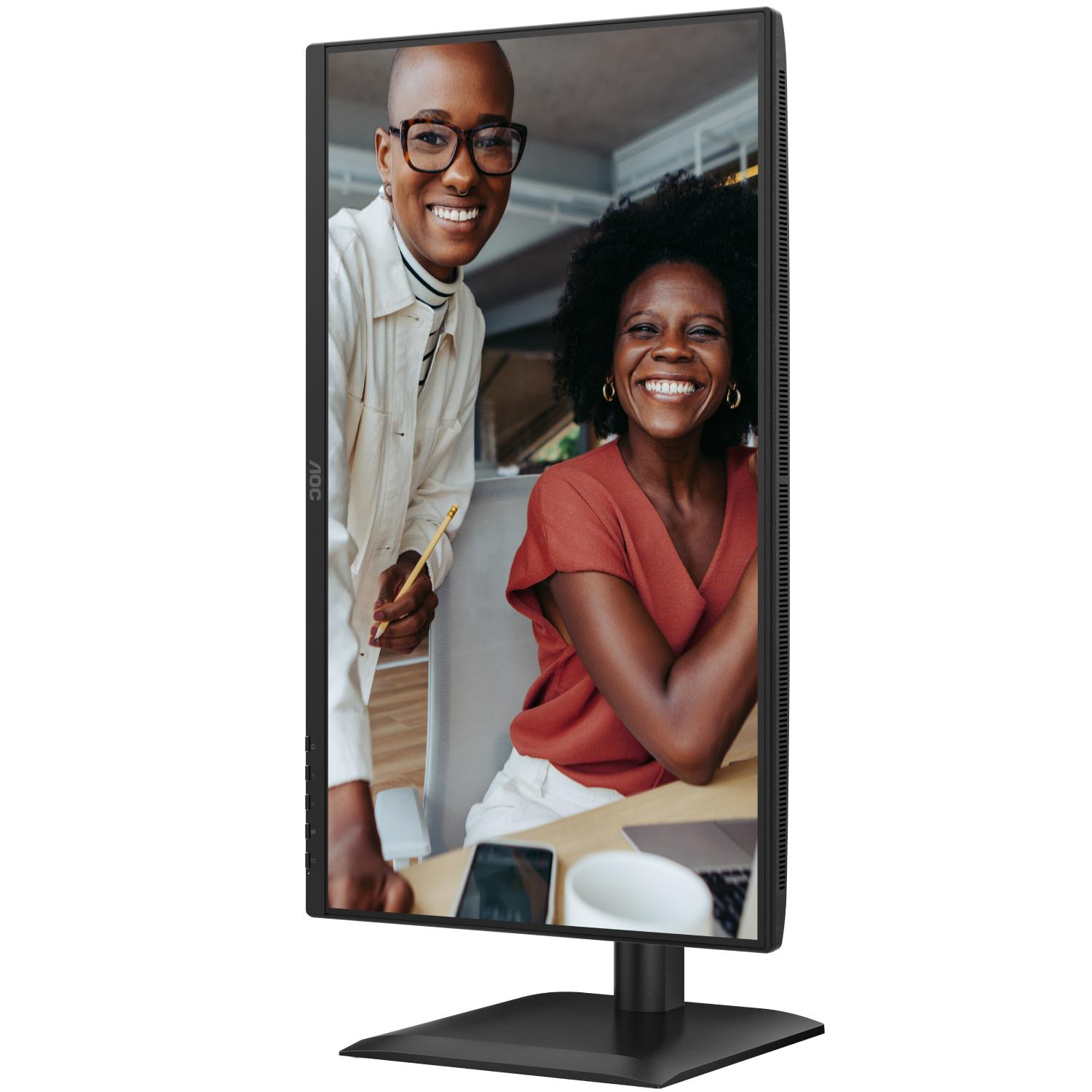 Монитор AOC 24E4U 23,8" IPS 120 Гц HDMI DP USB-hub HAS Pivot колонки Black (24E4U) - фото 8