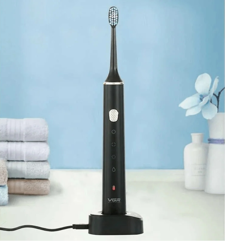 Електрична зубна щітка акумуляторна VGR V-809 USB Чорний (184716) - фото 2 Електрична зубна щітка акумуляторна VGR V-809 USB Чорний (184716) - фото 2