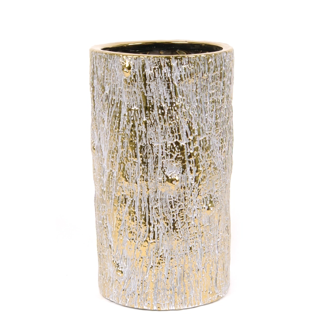 Ваза керамическая GB22V027 XXL 34x19 см Бело-золотой (YS00001)