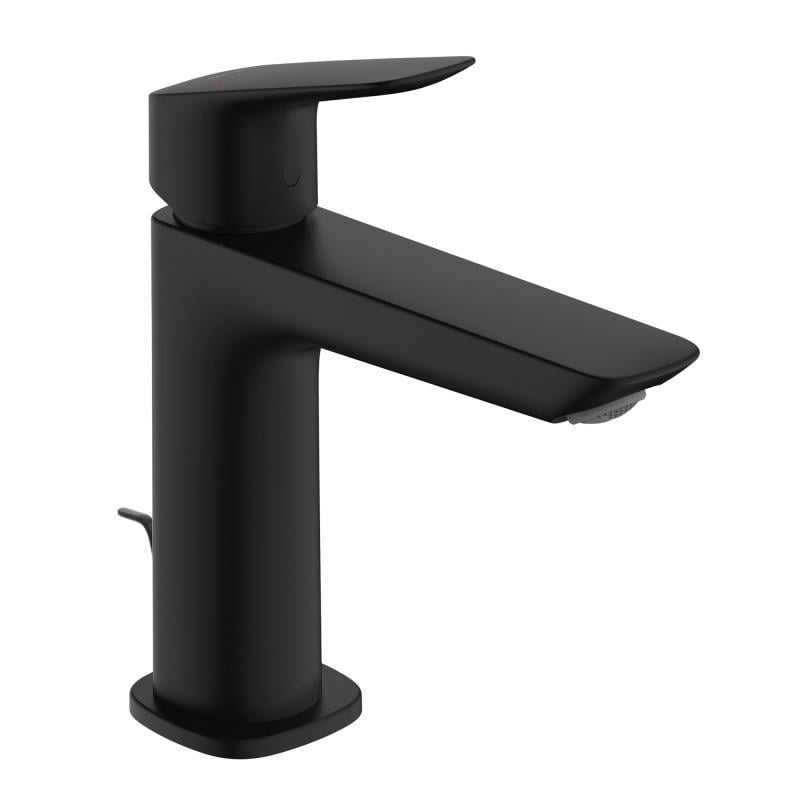 Смеситель Hansgrohe Logis Fine 110 для умывальника с донным клапаном pop-up Black Matt (71251670)