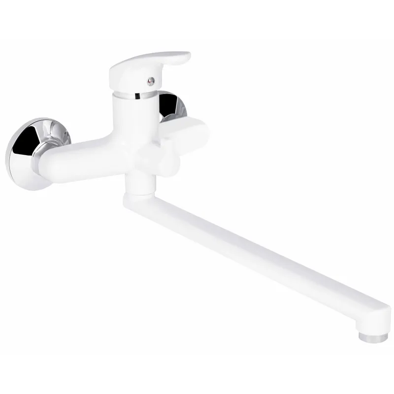 Смеситель для ванны PLAMIX Afina-006 EURO без шланга и воронки White (PM0687) Смеситель для ванны PLAMIX Afina-006 EURO без шланга и воронки White (PM0687)
