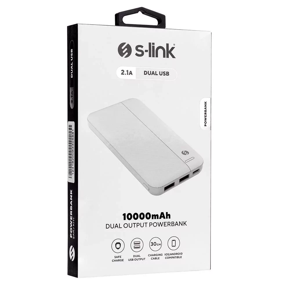 Акумулятор зовнішній S-Link 10000 mAh Білий - фото 5