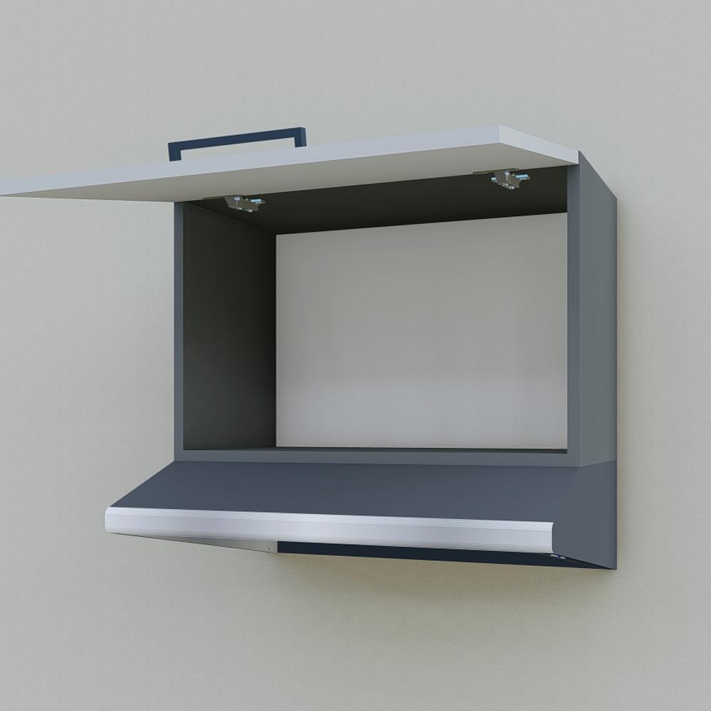 Шкаф навесной Opendoors МП2 для кухни под вытяжку 600 мм Светлый серый/Графитовый (МП2/16) - фото 4 Шкаф навесной Opendoors МП2 для кухни под вытяжку 600 мм Светлый серый/Графитовый (МП2/16) - фото 4