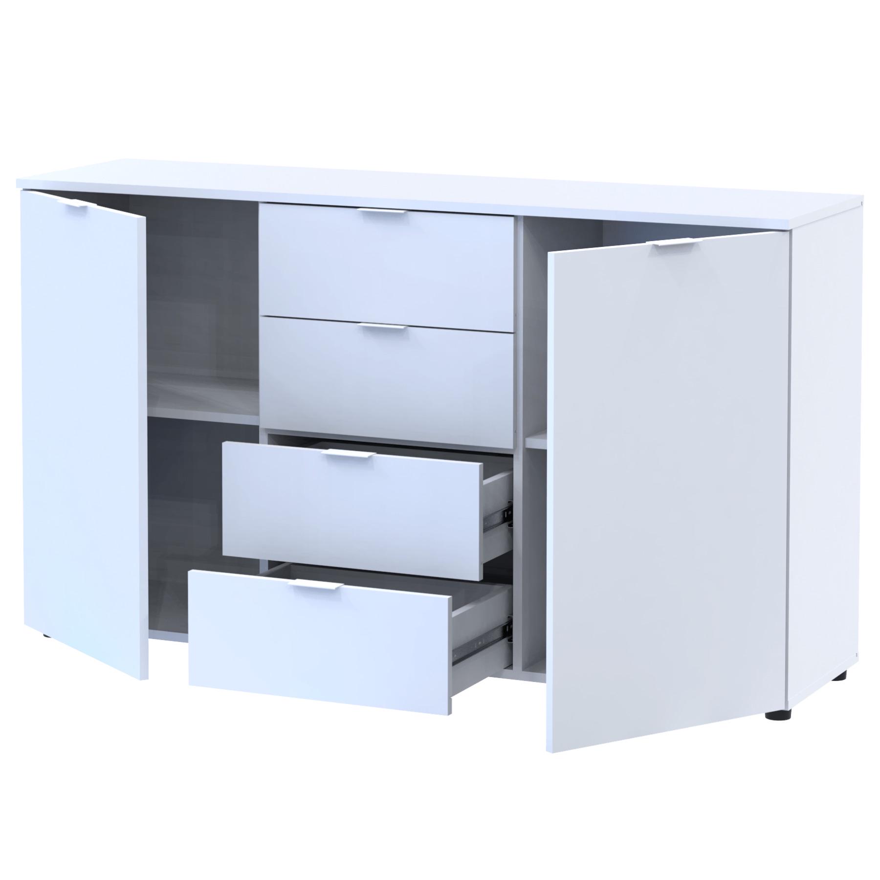 Комод у спальню Doros Рон 5 140х38х81 см Білий (DRS-011300) - фото 3 Комод у спальню Doros Рон 5 140х38х81 см Білий (DRS-011300) - фото 3