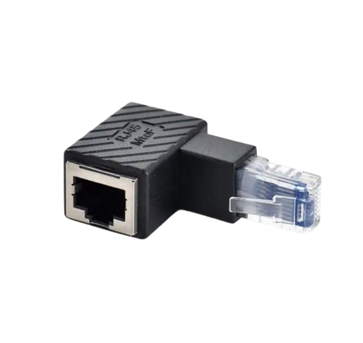Переходник RJ45 MtoF LAN 90° вниз Черный (398793630)