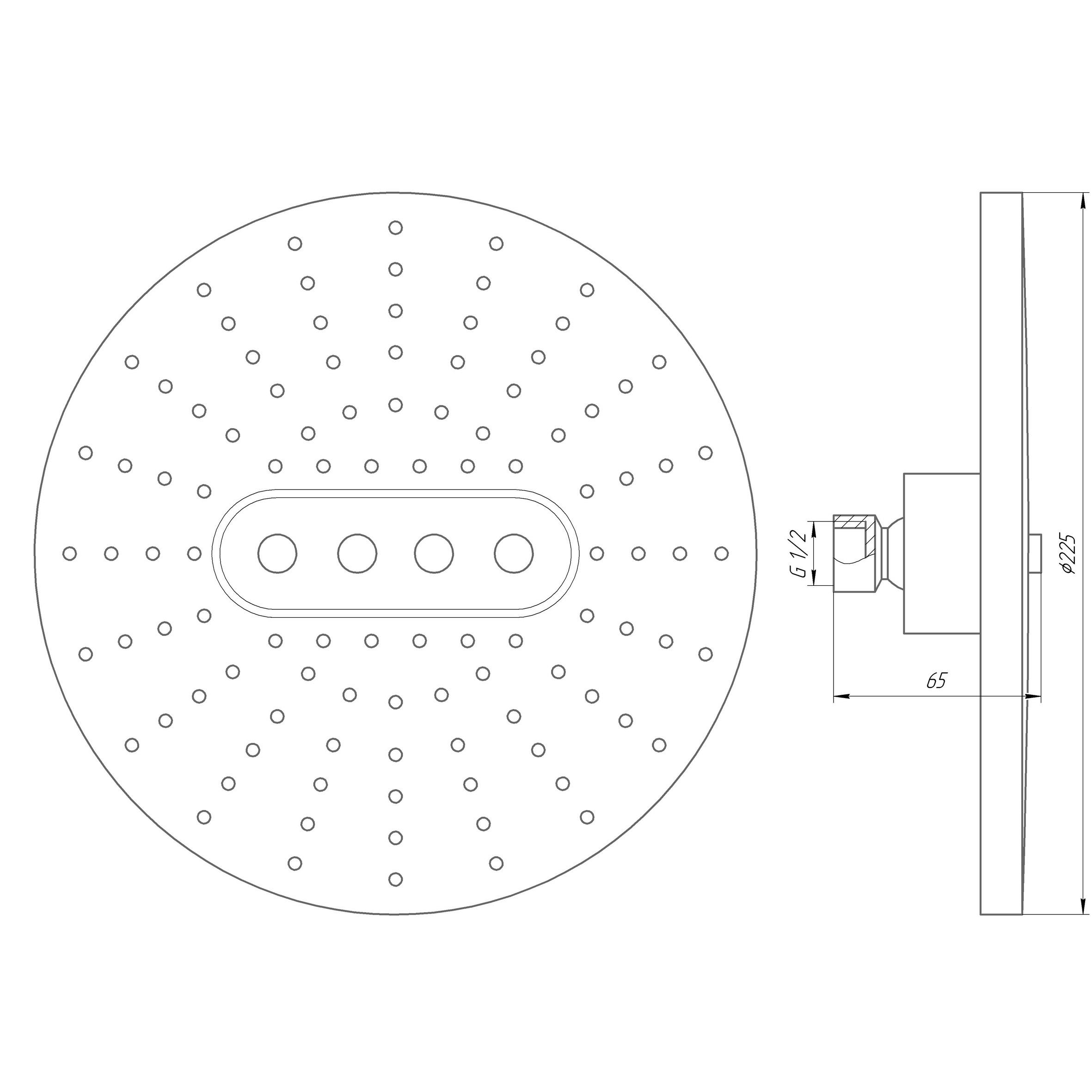 Лейка для верхнего душа Globus Lux SD07A 000014995 225 мм Хром (110276) - фото 5 Лейка для верхнего душа Globus Lux SD07A 000014995 225 мм Хром (110276) - фото 5