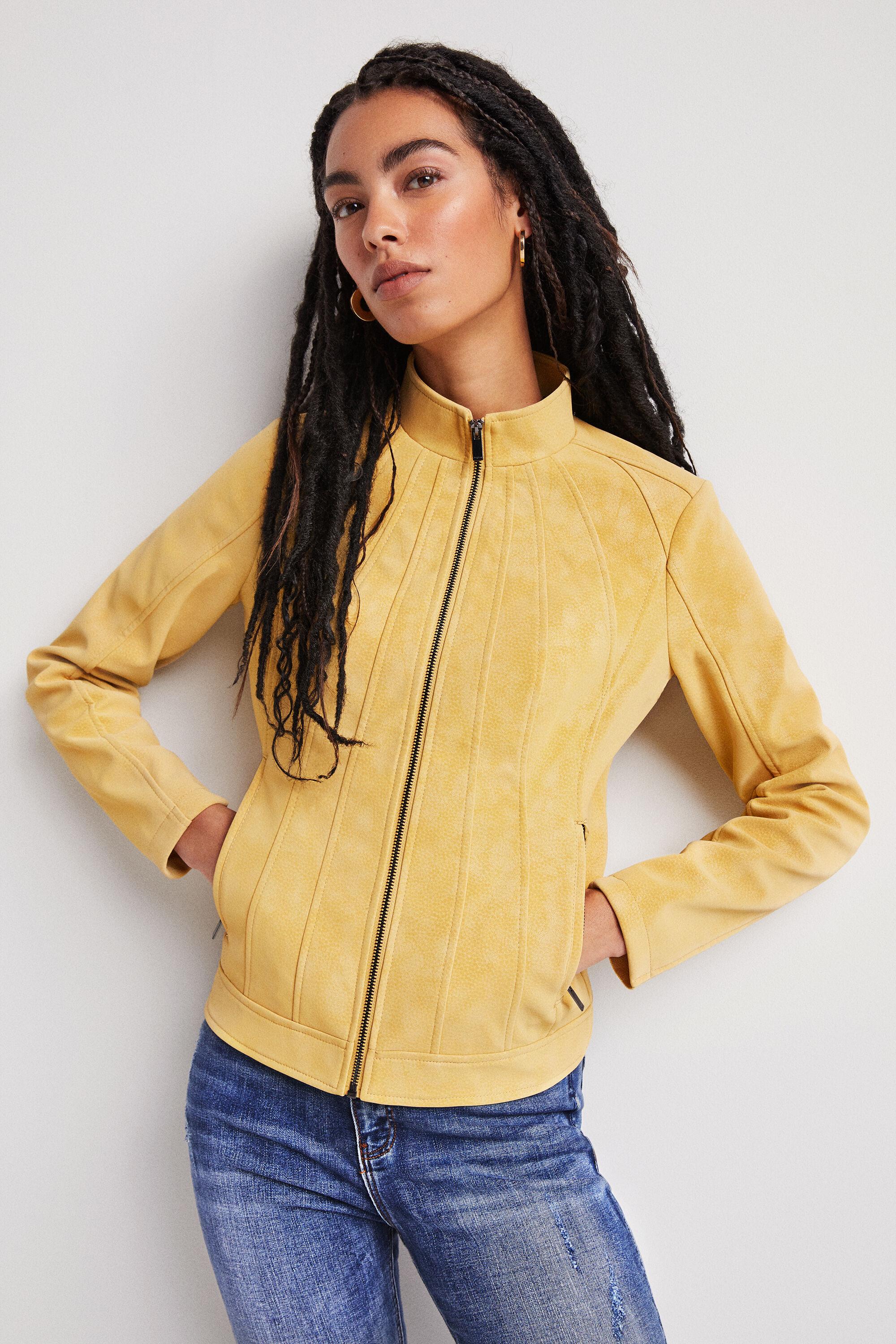 Куртка женская Desigual 22swew30 L Желтый Куртка женская Desigual 22swew30 L Желтый