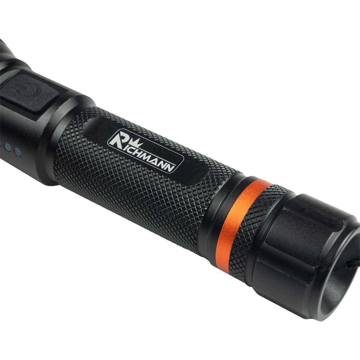 Фонарь аккумуляторный Richmann C5920 10W LED 1000 LM 200 метров алюминиевый - фото 4