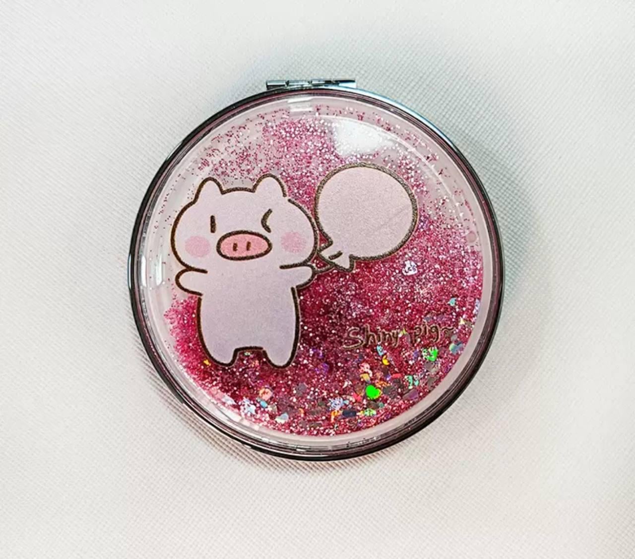 Люстерко розкладне Свинка Рожевий (2554467380)