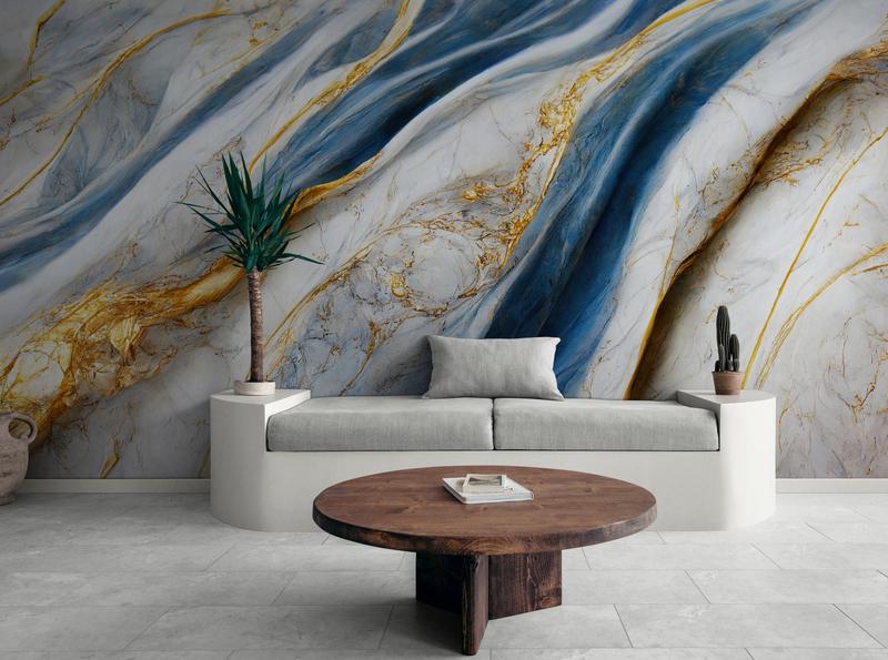 Фотообои с абстрактным рисунком Объемный мрамор (S1925)