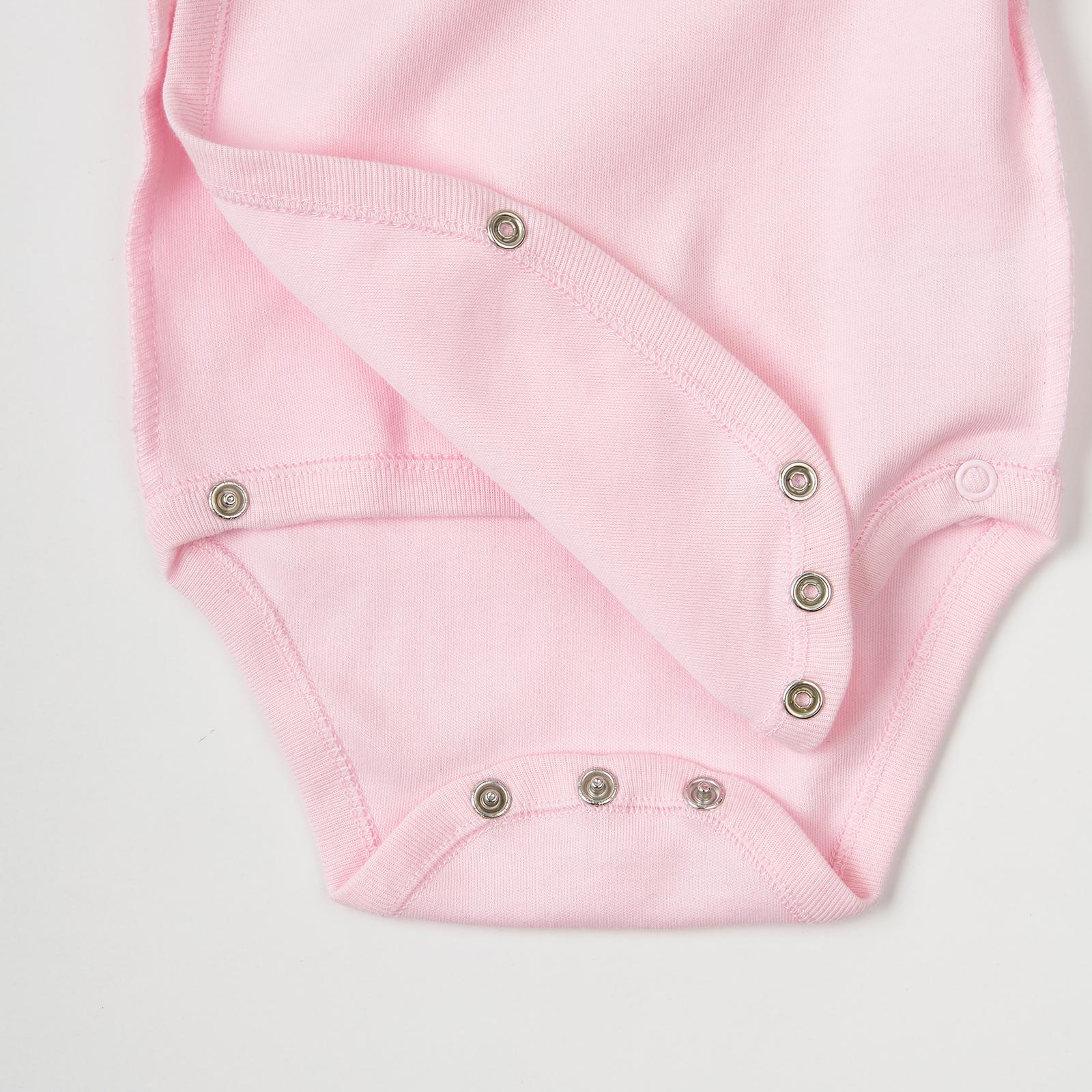 Боди с длинным рукавом на запах 62-68 см Розовый - фото 2 Боди с длинным рукавом на запах 62-68 см Розовый - фото 2