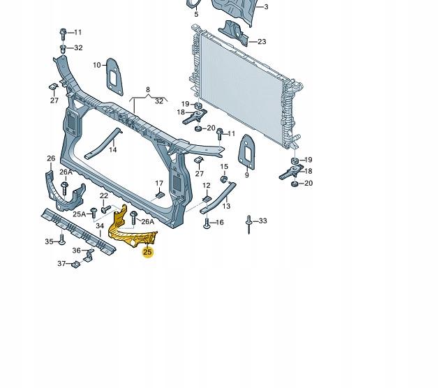 Крепление передней фары Audi Q5 '08-16 левое (8R0805607B) - фото 2