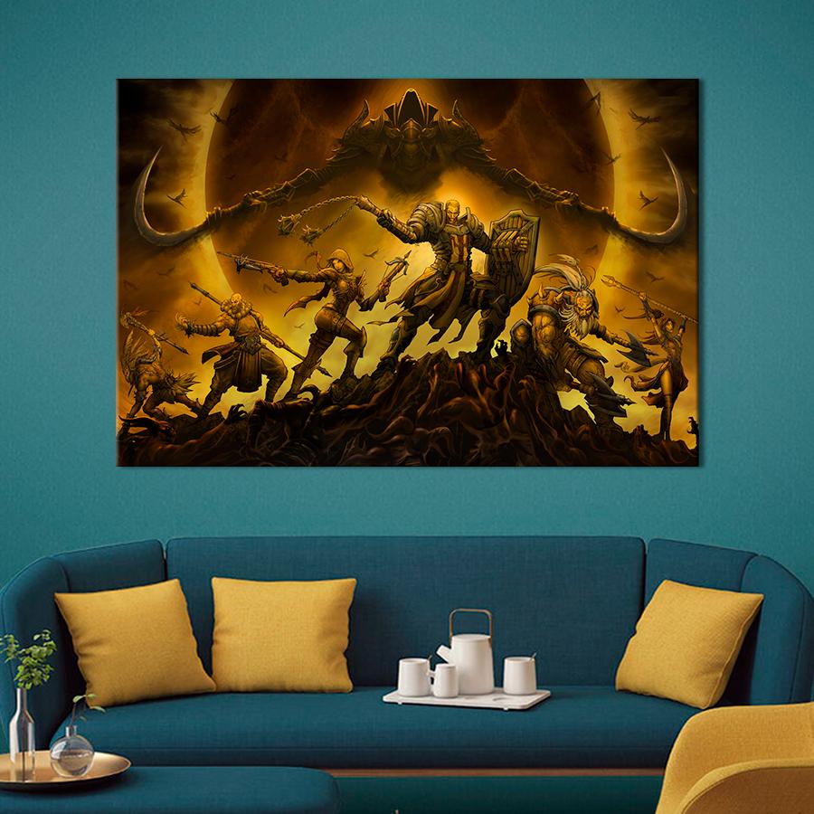 Настенний декор Герои игры Diablo III 80x54 см (A152-1)