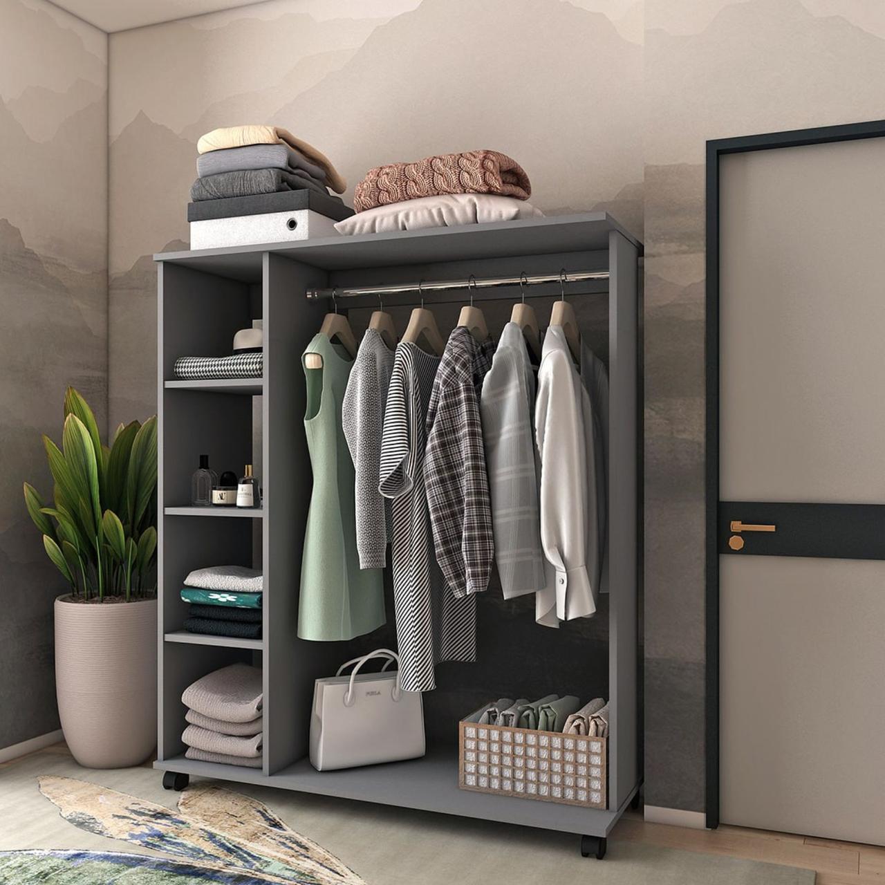 Стійка у гардеробну Doros Д1 100х41,6х129,4 см Графітовий (DRS-011416)