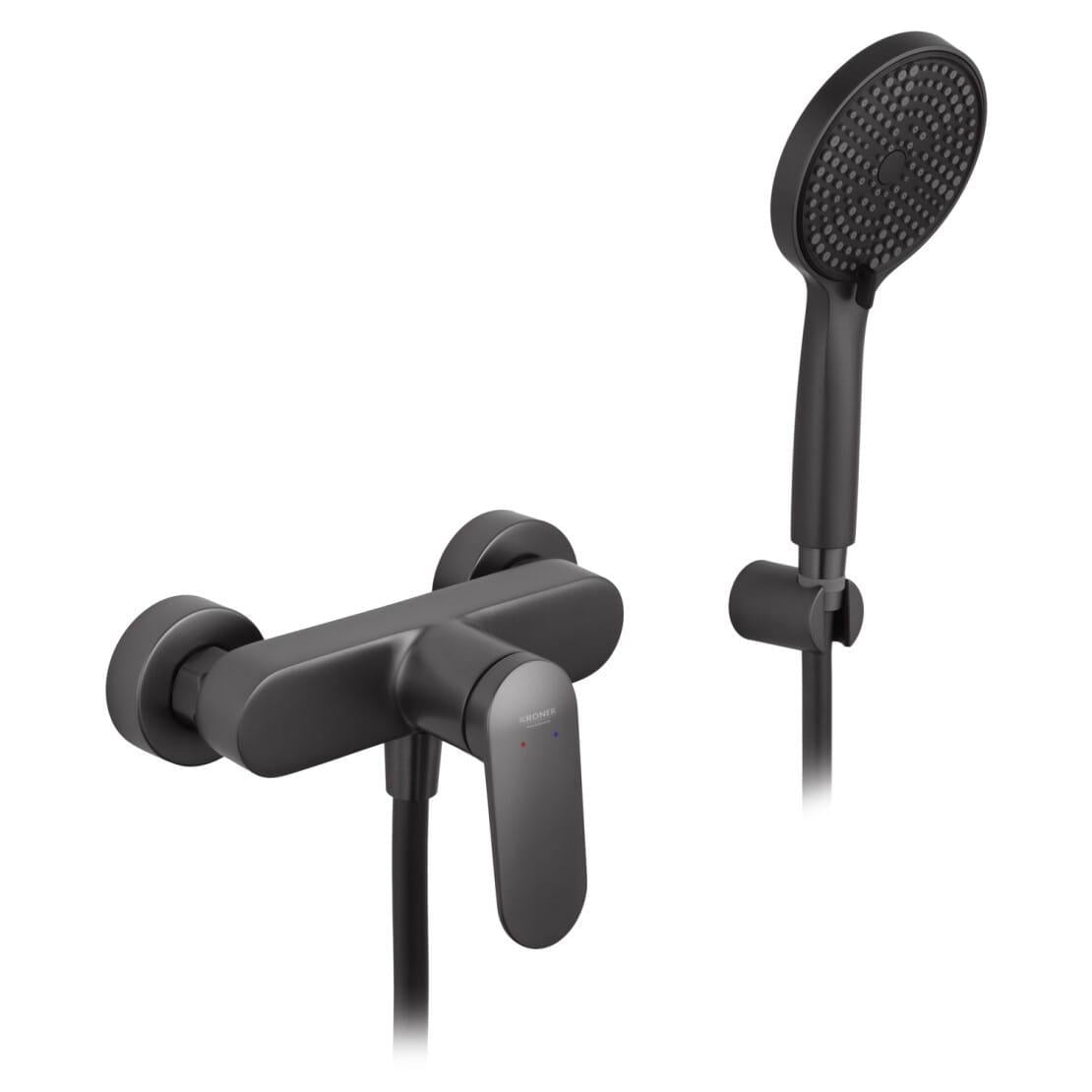 Смеситель для душа Kroner Element 211411-5301 однорычажный Графит матовый (CV035966)