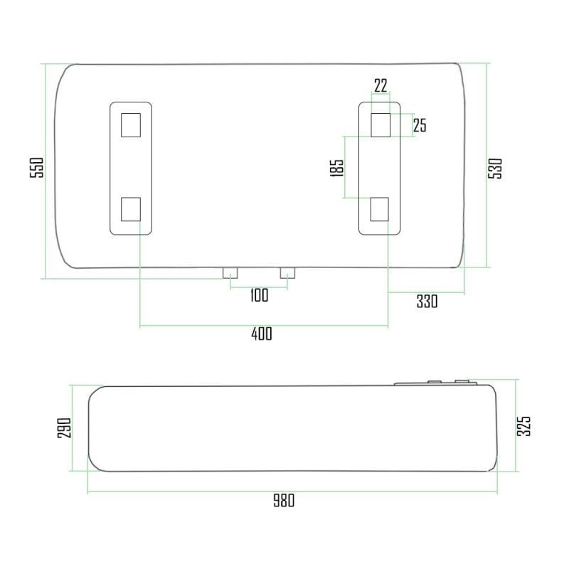 Бойлер Thermo Alliance горизонтальний мокрий ТЕН 1х0, 8+1, 2 кВт 80 л DT80H20G PD (SD00032265) - фото 2