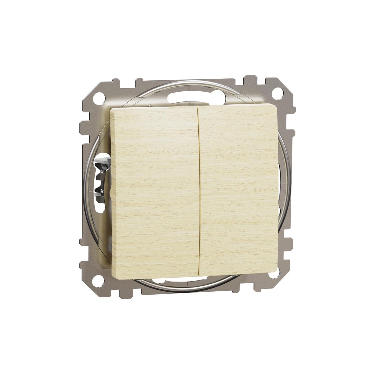 Выключатель кнопочный двухклавишный Schneider Electric Sedna Design&Elements ABS-UV 73х73х37 мм Береза (SDD180118) Выключатель кнопочный двухклавишный Schneider Electric Sedna Design&Elements ABS-UV 73х73х37 мм Береза (SDD180118)