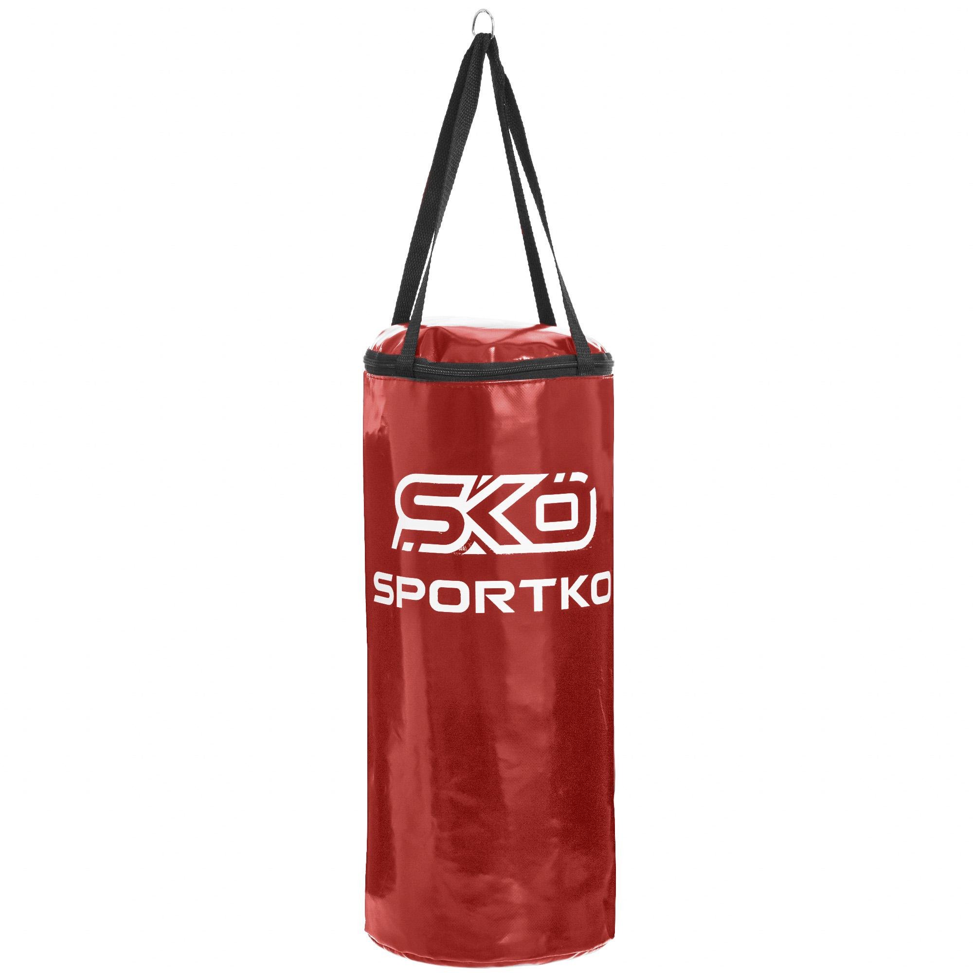 Боксерський мішок циліндр SPORTKO MP-9 Юнга ПВХ ремінне кріплення 50х24 см 5 кг Червоний (32311730)