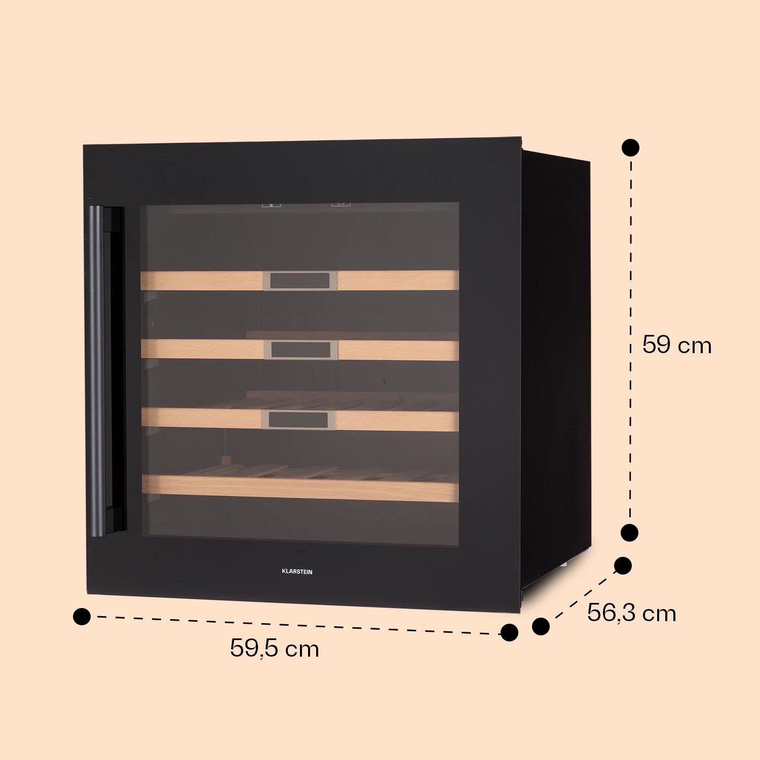 Холодильник для вина під забудову Klarstein Vinsider 36 Built-In Uno Onyx вбудований 36 пляшок 92 л (10041286) - фото 5 Холодильник для вина під забудову Klarstein Vinsider 36 Built-In Uno Onyx вбудований 36 пляшок 92 л (10041286) - фото 5