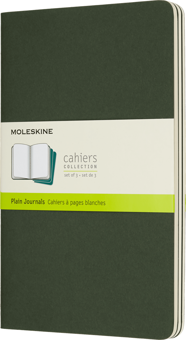 Блокнот Moleskine Cahier средний 3 шт. Зеленый (CH018K15)