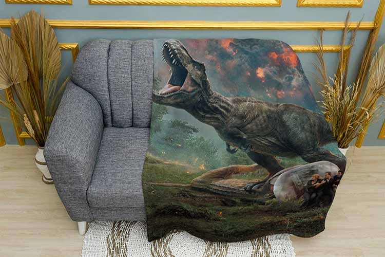 Плед Dinosaur on the hunt Jurassic Park плюш одношаровий 150х210 см (113786-1)