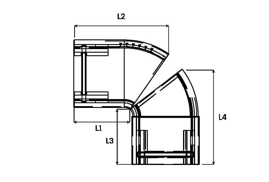 Кут ринви регульований KROP 120-145° 130 мм Білий (2166) - фото 5