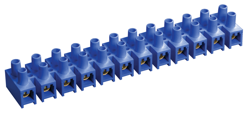 Колодка клеммная УЕК ЗВИ-15 12P 15A 4-10 мм2 н/г 2 шт. Синий (UZV6-015-06-2)