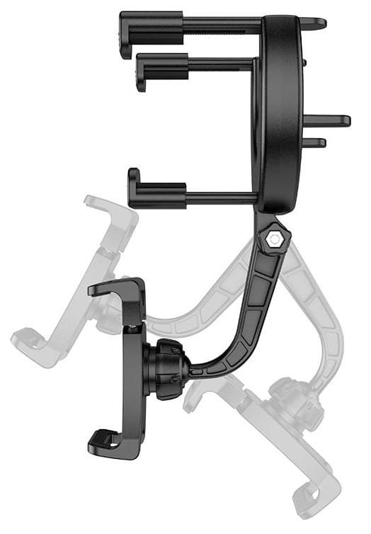 Тримач для телефону в машину Borofone BH49 на дзеркало заднього виду Чорний (BH49) - фото 4