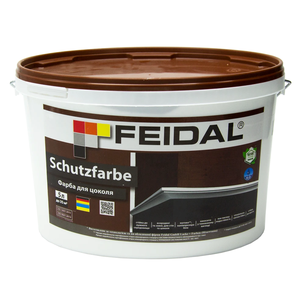 Краска для цоколя Feidal Schutzfarbe бесцветная 5 л (1886455322)