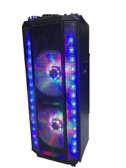 Колонка портативная XPRO CH-7212 60 Вт USB/SD/FM радио/Bluetooth/1 радиомикрофон/ДУ Черный (lp-91709)