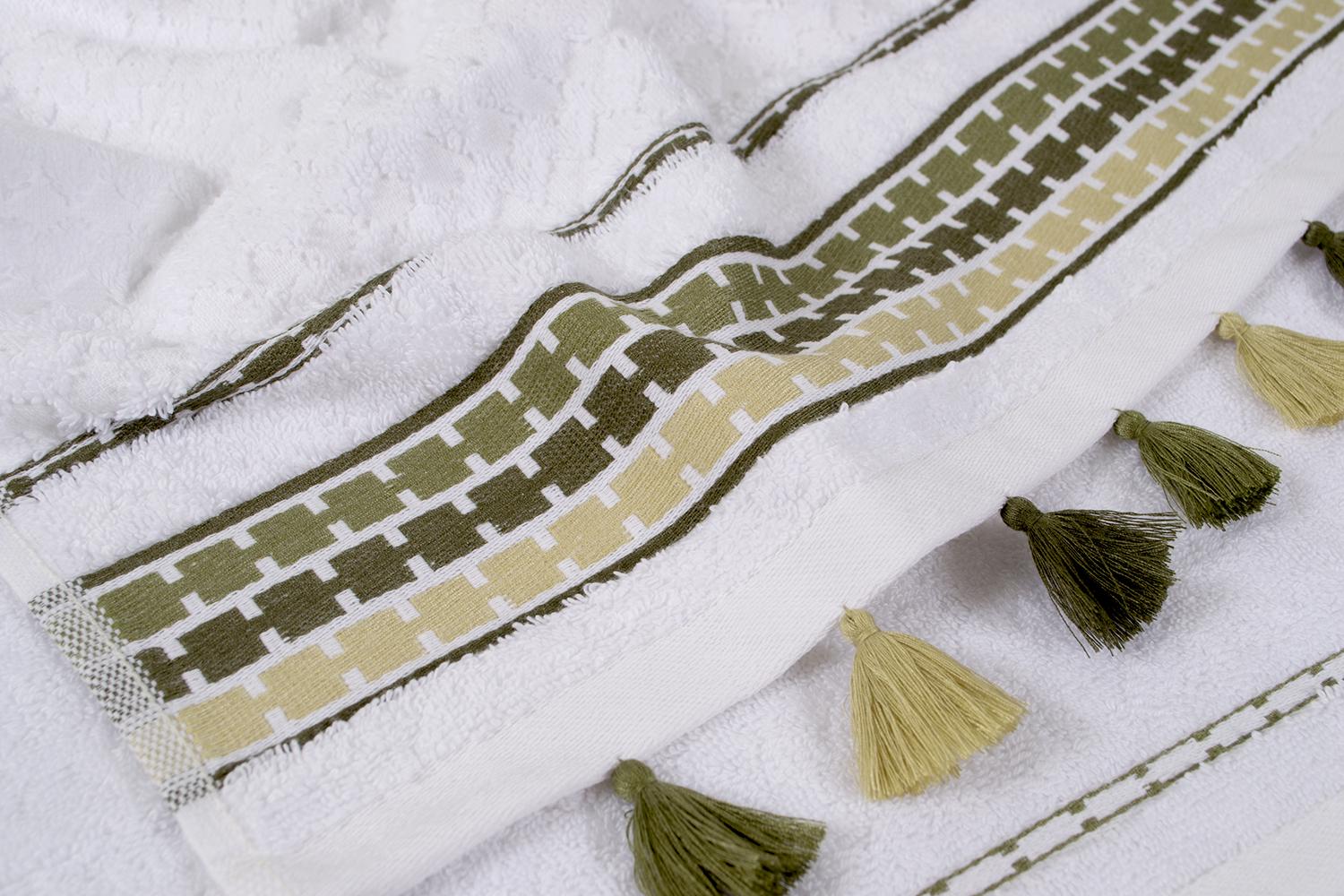 Рушник Irya Jakarli Coplin 480 г/кв. м 90х150 см Зелений (12408003) - фото 3 Рушник Irya Jakarli Coplin 480 г/кв. м 90х150 см Зелений (12408003) - фото 3