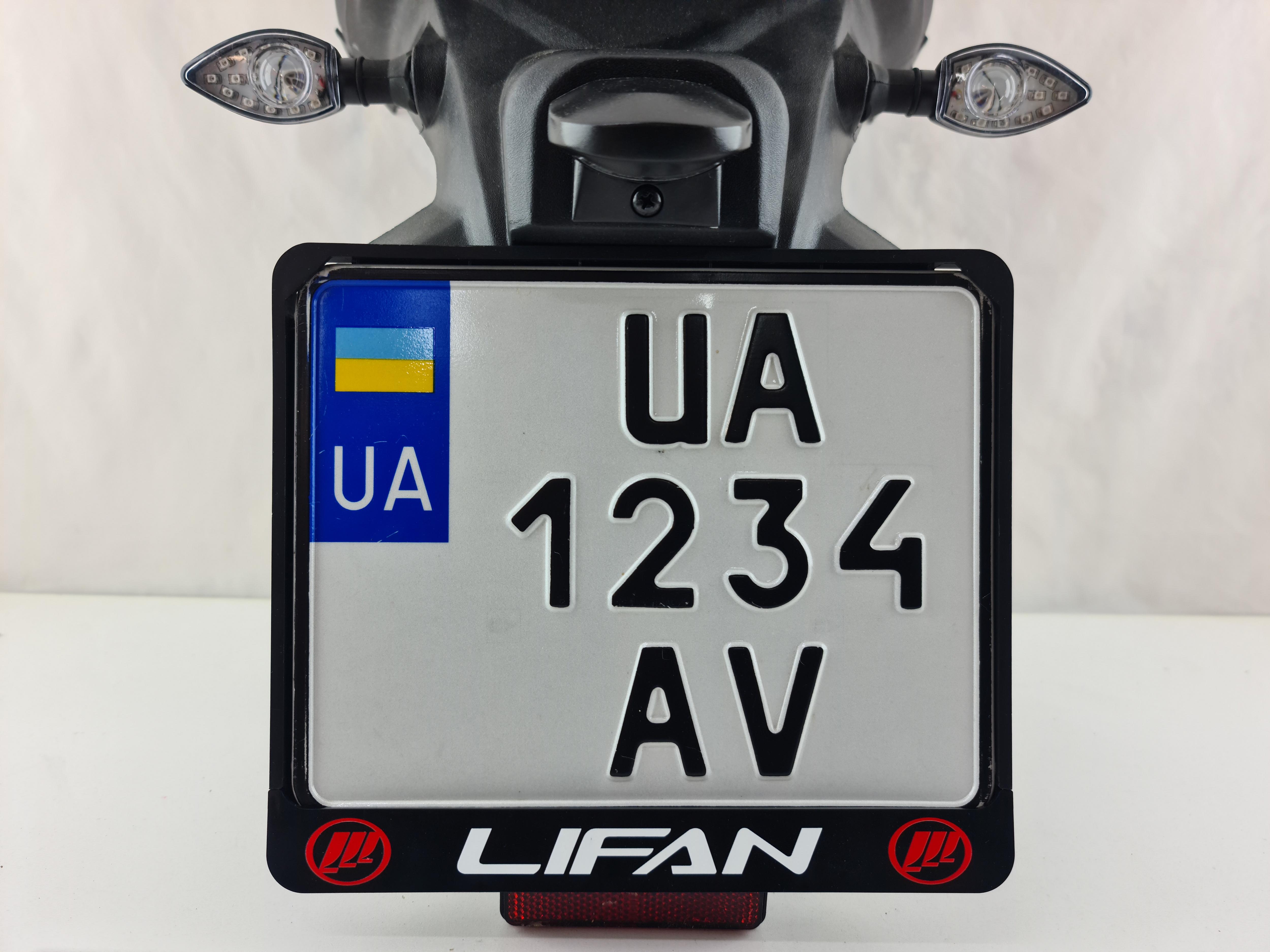 Рамка для мотоциклетного номера "Lifan" 174х220 мм Чорний/Червоний/Білий (VH-ABS1722LF1WR) - фото 2