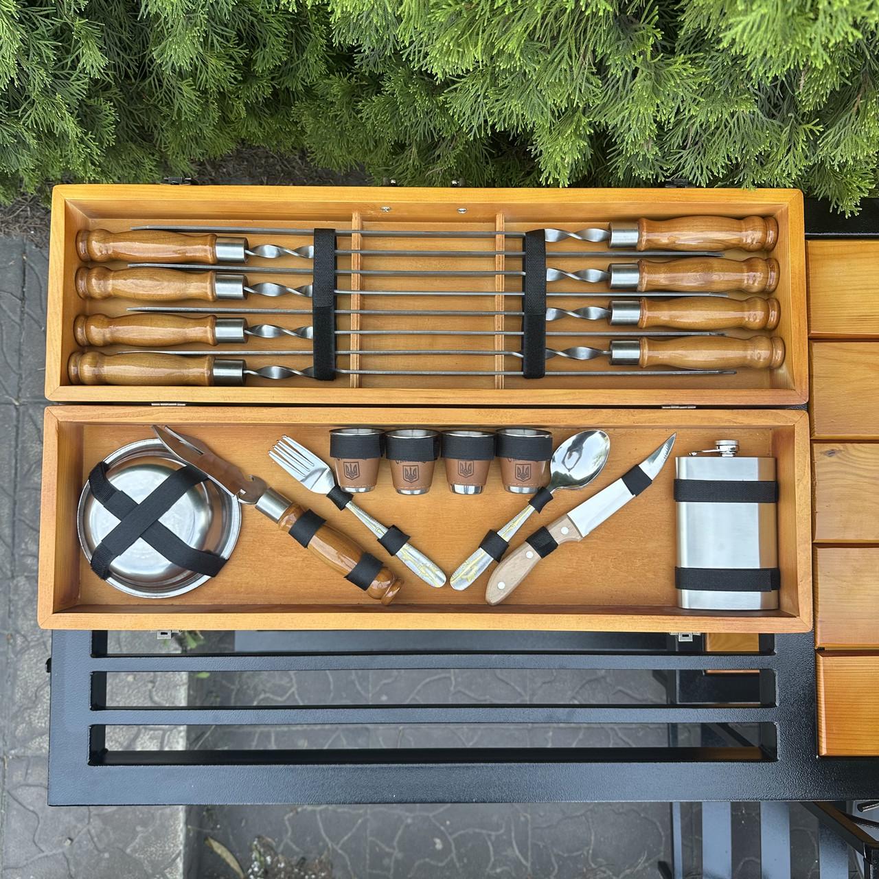 Набор подарочный для барбекю Mzavod Есаул Светло-коричневый (27728540) - фото 3 Набор подарочный для барбекю Mzavod Есаул Светло-коричневый (27728540) - фото 3