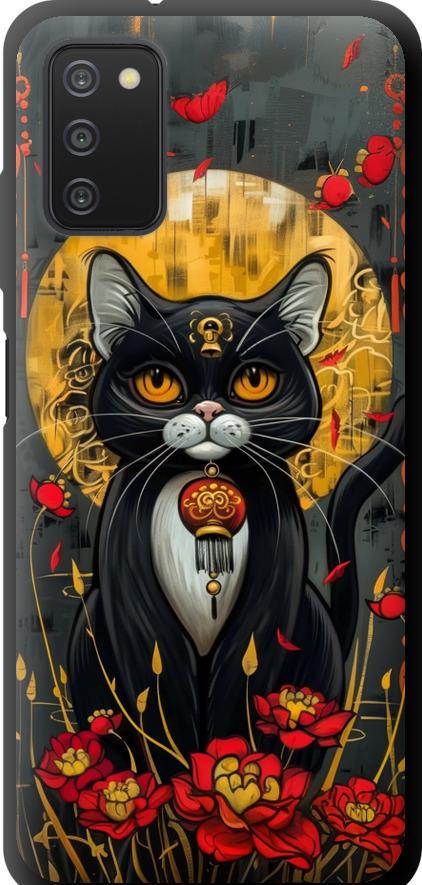 Чехол на Samsung Galaxy A03s A037F China Cat (6134b-2381-42517) Чехол на Samsung Galaxy A03s A037F China Cat (6134b-2381-42517)