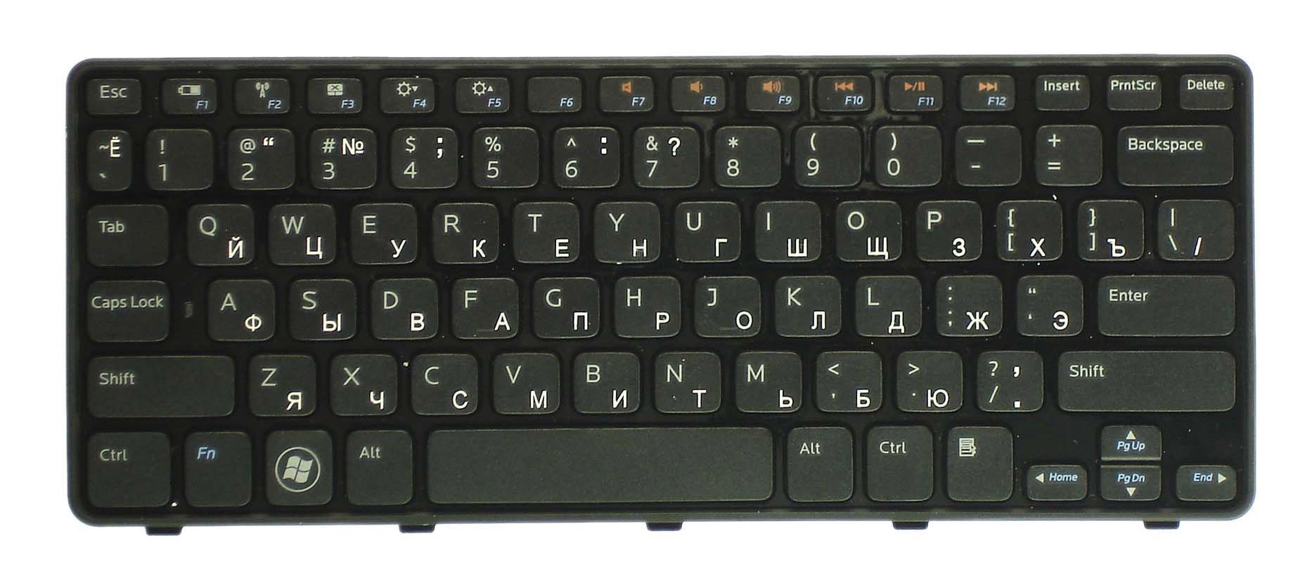 Клавиатура для ноутбука Dell Inspiron Mini 1090 Black Frame Black Клавиатура для ноутбука Dell Inspiron Mini 1090 Black Frame Black