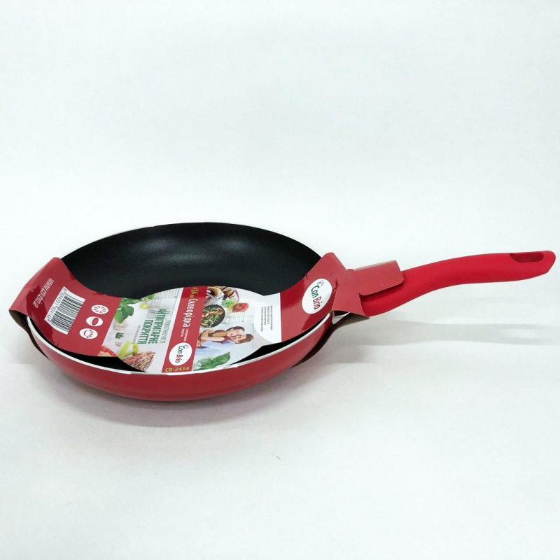 Сковорода Con Brio СВ-2414 антипригарна 24 см Red (tf5173) - фото 9