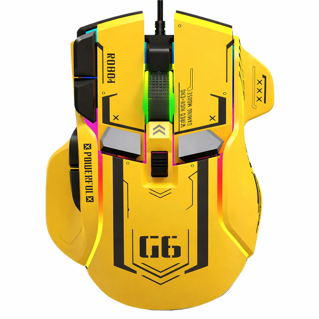 Мышь проводная игровая Senroni G6 Желтый (Mouse1Y)