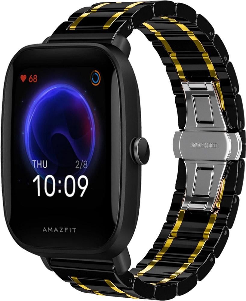 Ремешок керамический Ceramo для Amazfit Bip U Black/Gold (28733-02) Ремешок керамический Ceramo для Amazfit Bip U Black/Gold (28733-02)